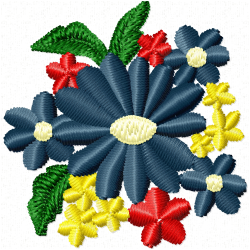 Flowers And Tree Embroidery Design 11 Flowers And Tree Embroidery Design 11